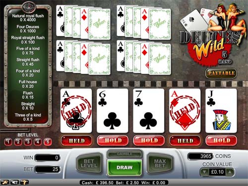 Deuces Wild Multihand screenshot